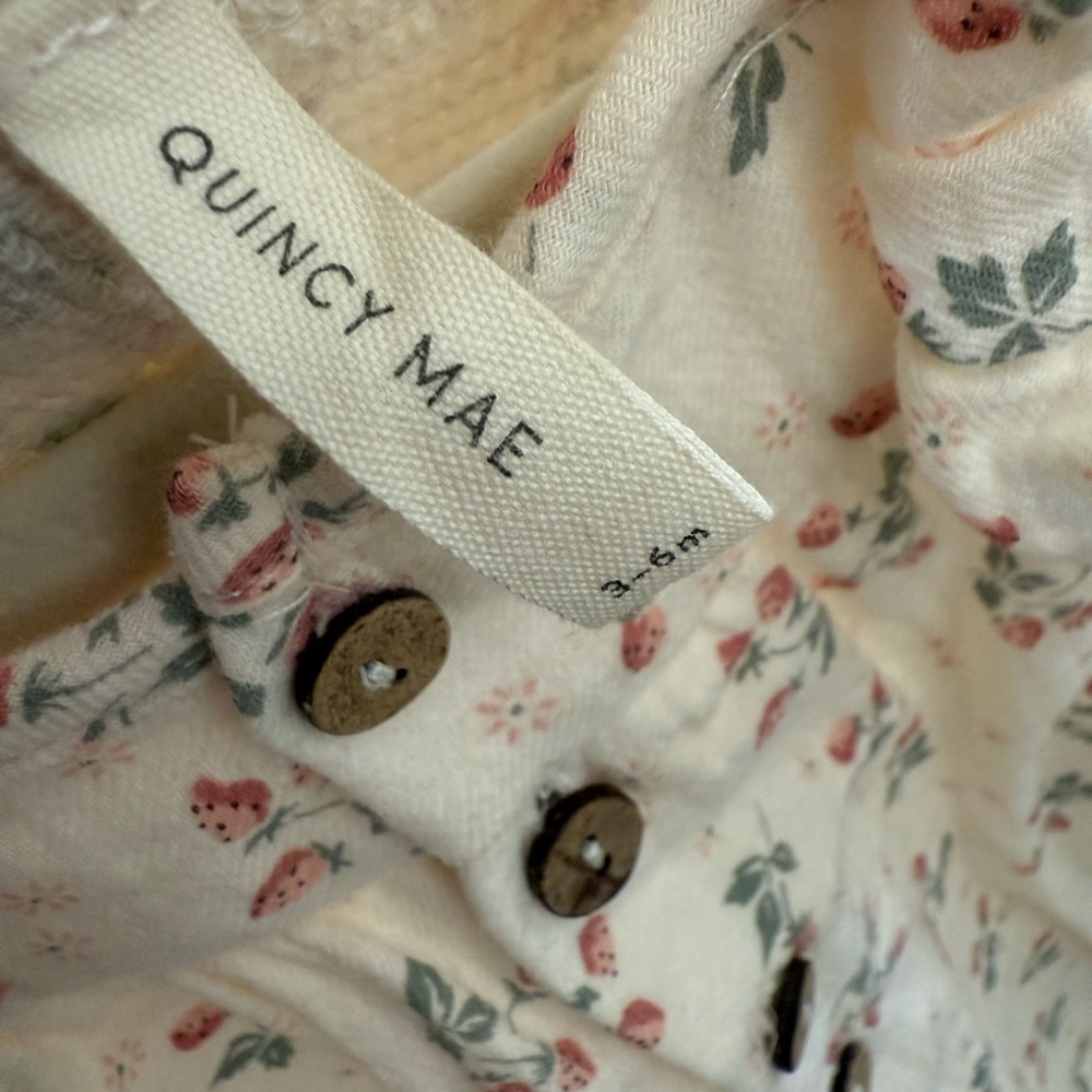 Quincy Mae Nova Romper in the Strawberries print - Picture 5 of 5